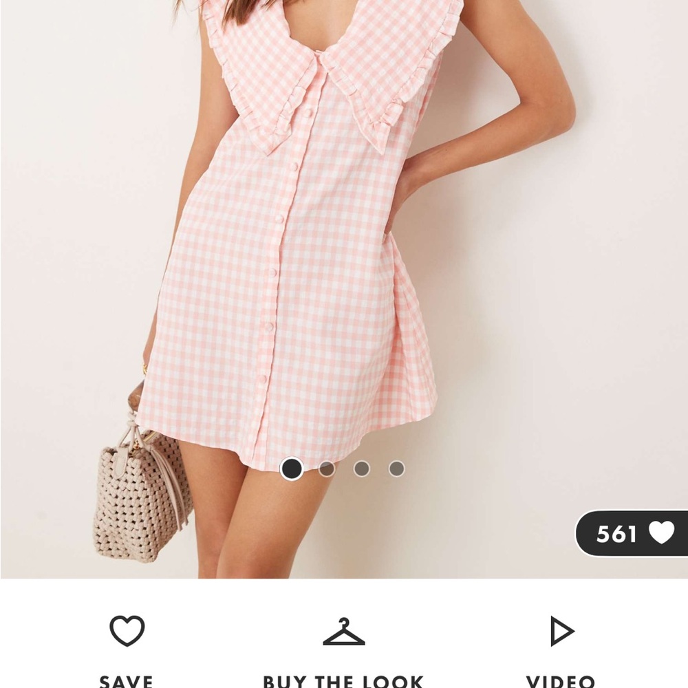 ASOS Pink Gingham Dress